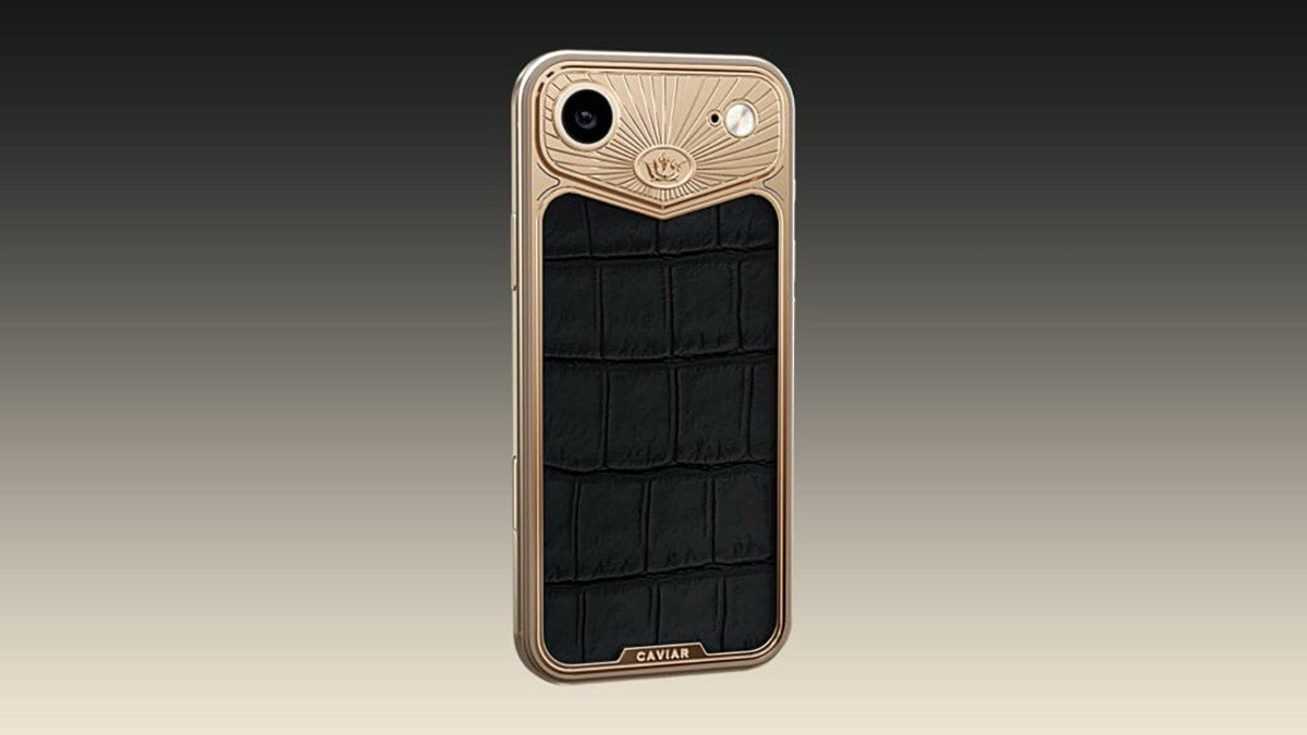 iPhone Air Zenith làm từ vàng nguyên khối 18K và da cá sấu đen