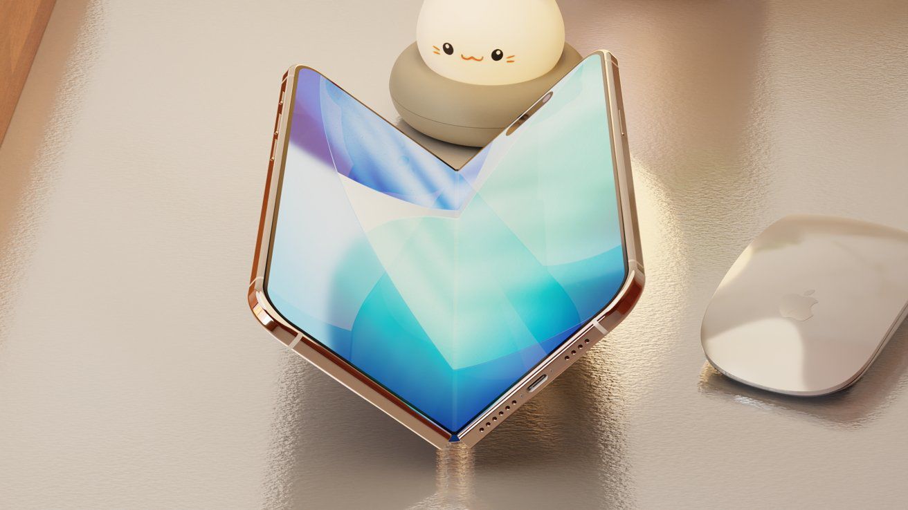 Ảnh concept iPhone màn hình gập.