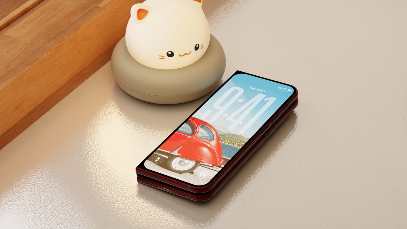 Ảnh concept iPhone màn hình gập.
