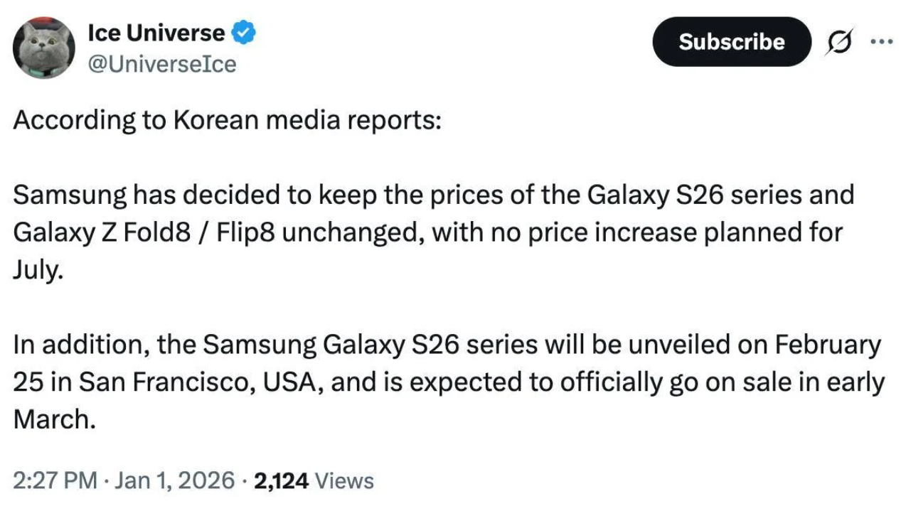 Tin đồn về dòng&nbsp;Galaxy S26.