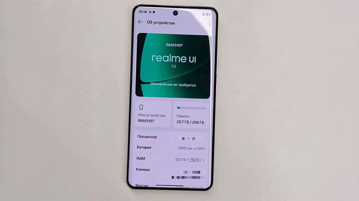 Hình ảnh rò rỉ về mẫu điện thoại có pin 10.000 mAh của Realme.