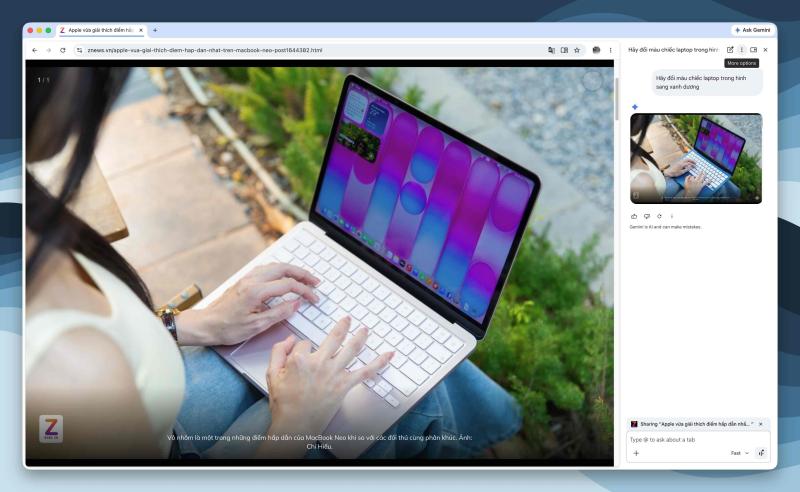 trinh duyet Google Chrome,  AI tren Google Chrome,  trai nghiem Gemini,  Gemini la gi,  Google Gemini Pro anh 5