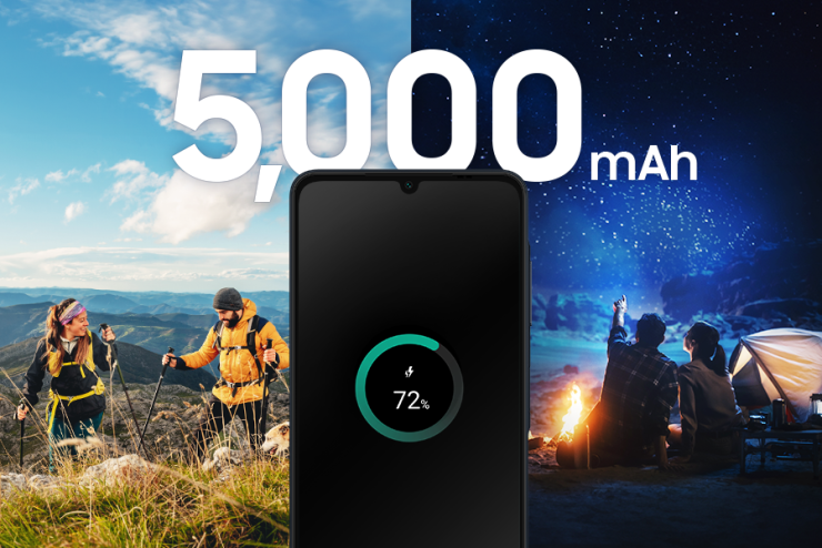 Galaxy A06 trang bị viên pin 5.000mAh hỗ trợ sạc nhanh 25W. Ảnh: Samsung