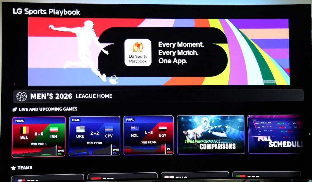 LG mở rộng cách người dùng theo dõi thông tin thể thao với dịch vụ LG Sports Playbook trên nền tảng webOS