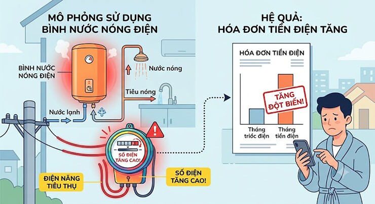 Nhiều người có thể không chú ý đến bình nước nóng điện.