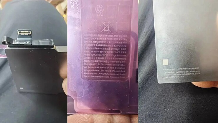 Hình ảnh được cho là pin của iPhone 18 Pro và 18 Pro Max.