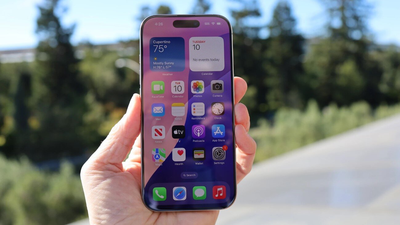 Màn hình bo góc của iPhone 17 Pro.