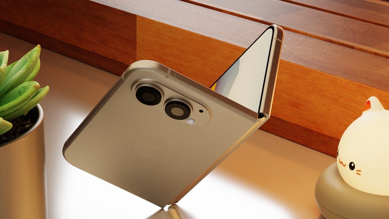 Ảnh concept iPhone màn hình gập.