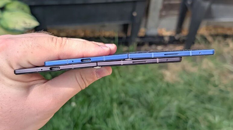 Galaxy Z Fold7 dày hơn.