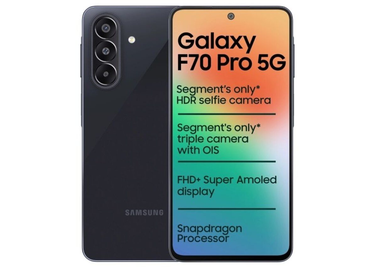 Galaxy F70 Pro màu đen.