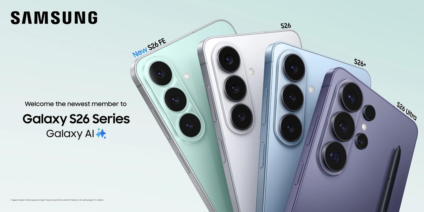 Các màu của Galaxy S26 FE.