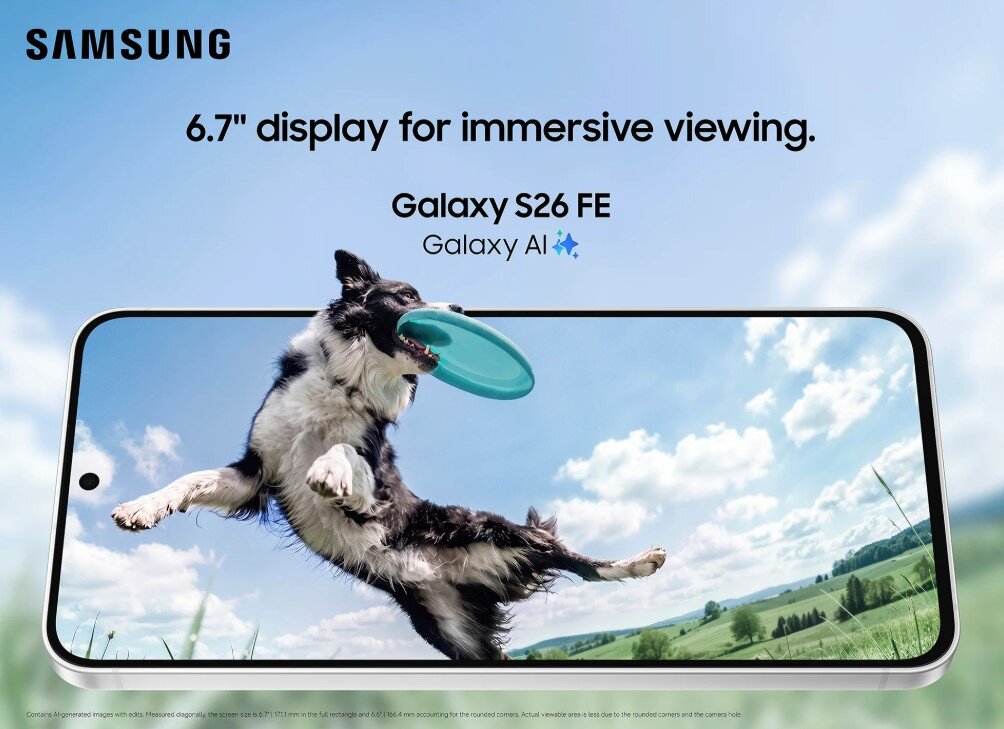 Galaxy S26 FE có màn hình siêu nét.