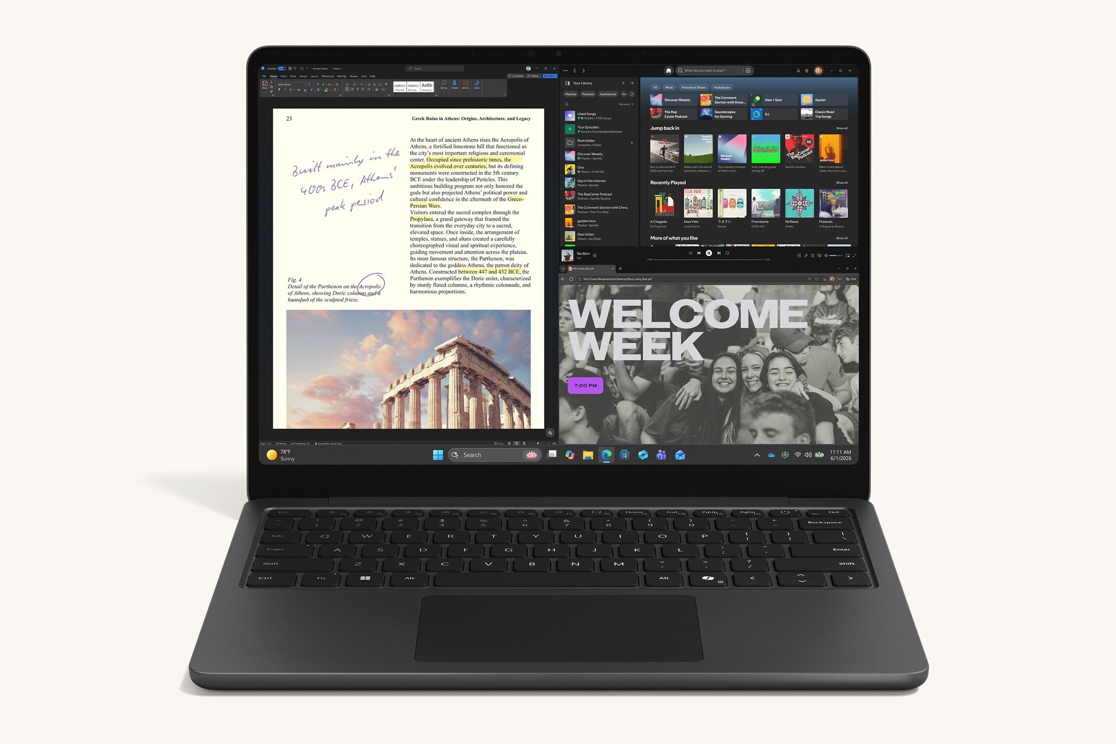 3 màu của&nbsp;Microsoft Surface Laptop 13 inch.
