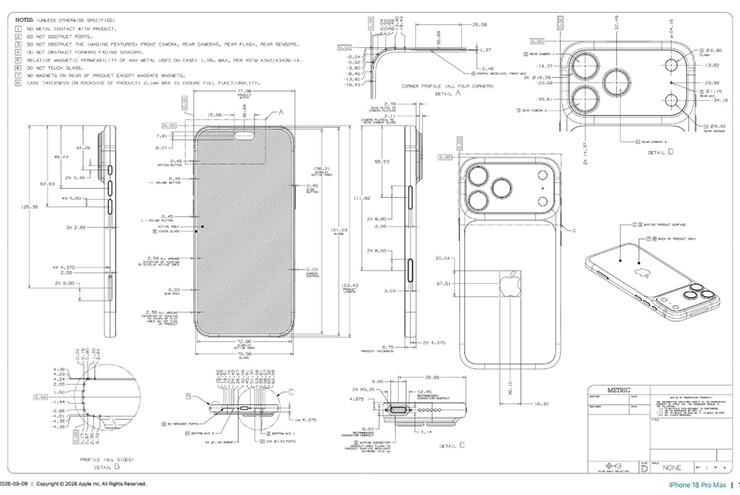 Apple công khai bản vẽ 3D iPhone 18 Pro, hàng nhái vẫn khó sao chép - 3